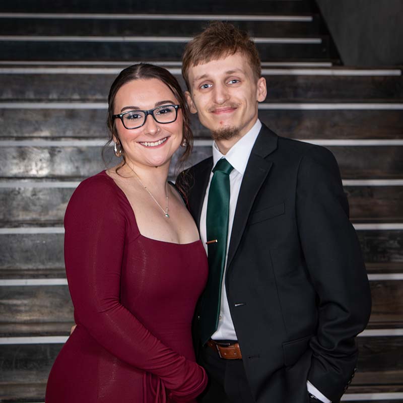 Two students with awards