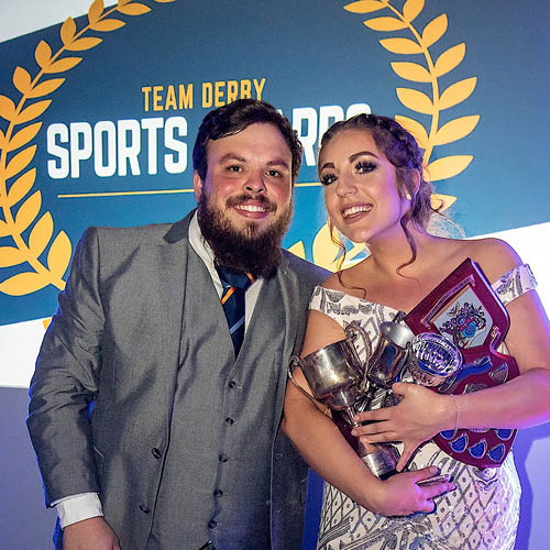 Two students with awards